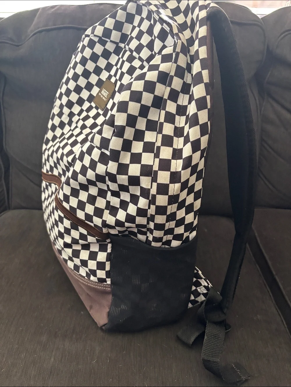 Vans Black & White Checkerboard Canvas Backpack